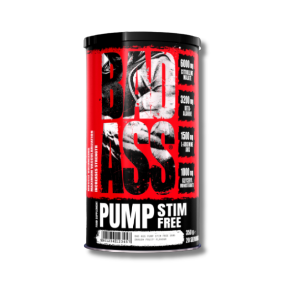 Bad Ass Pump Stim-Free Pre Workout 20 Servings by Bad Ass Nutrition – Caffeine-Free Pump Formula