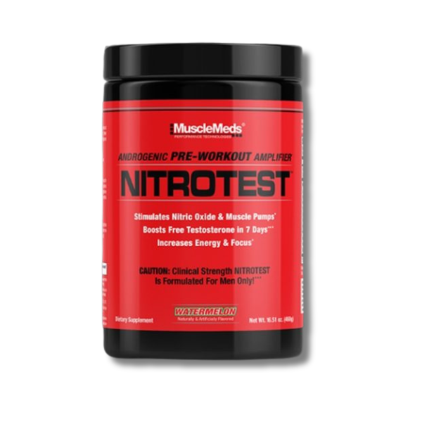 NitroTest Pre Workout 30 Servings by MuscleMeds – Testosterone, Energy & Pump Amplifier