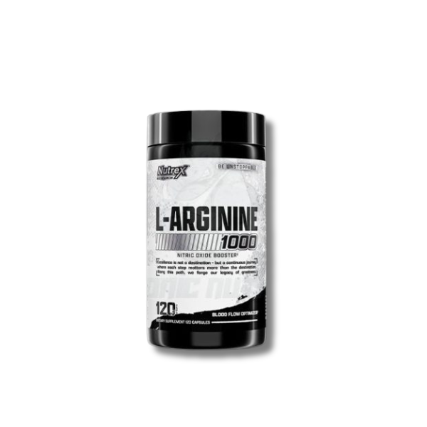 L-Arginine 1000 – 120 Capsules by Nutrex Research | Nitric Oxide Pump Support