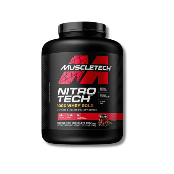 NitroTech 100% Whey Gold 5lb by MuscleTech – Whey Protein Blend
