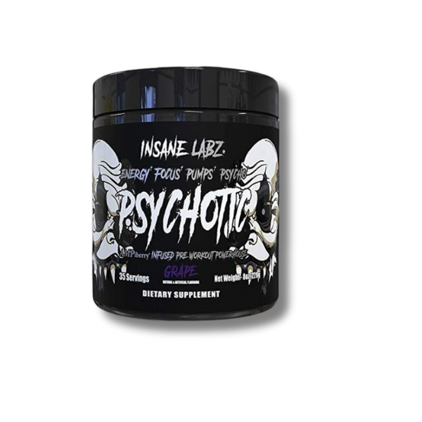 Psychotic Test Pre-Workout 30 Servings by Insane Labz – Energy, Pumps & Testosterone Support